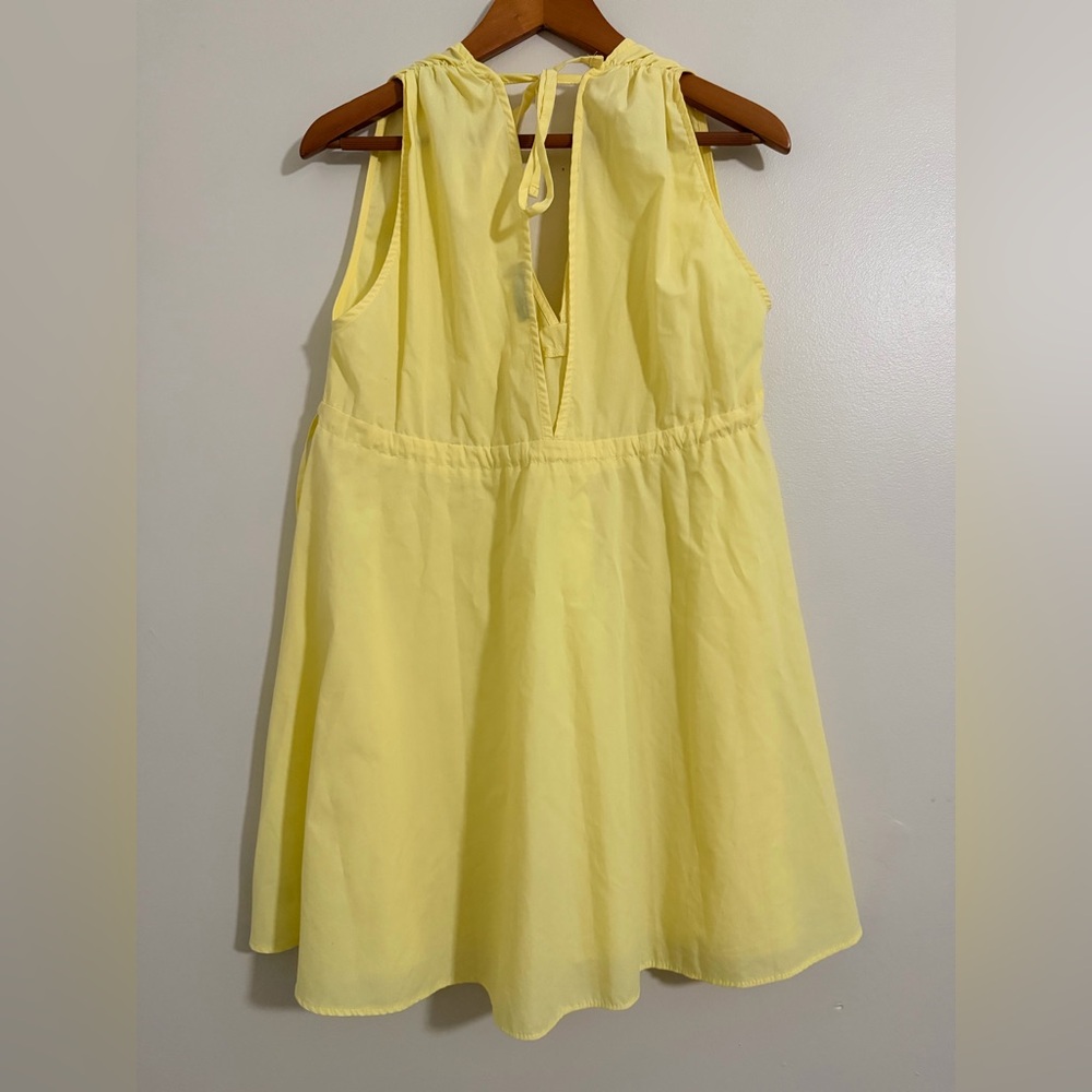 Asos Cotton Poplin Mini Spring/summer Yellow Sundress Size 2